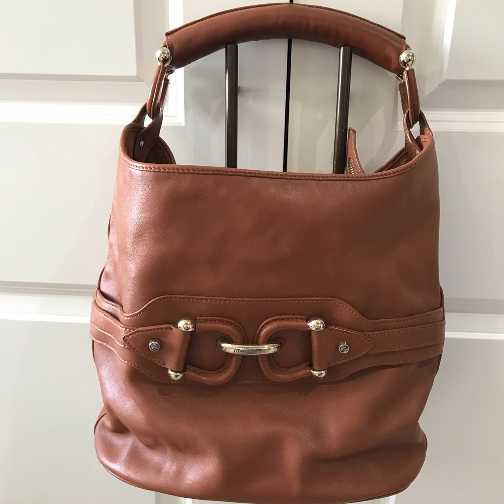 Unique Burberry Brown Leather Extra Large Hobo Bag - image 1